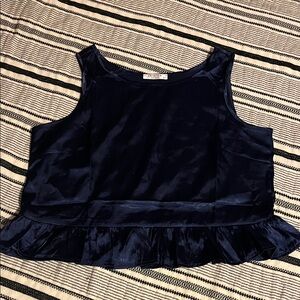 Navy Blue Silk Sleep Set